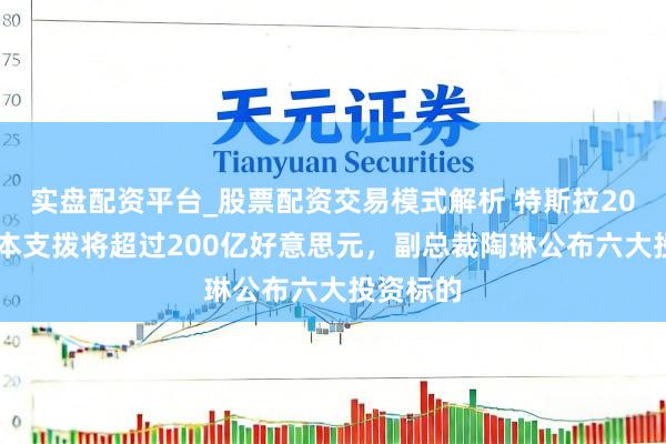 实盘配资平台_股票配资交易模式解析 特斯拉2026年景本支拨将超过200亿好意思元，副总裁陶琳公布六大投资标的