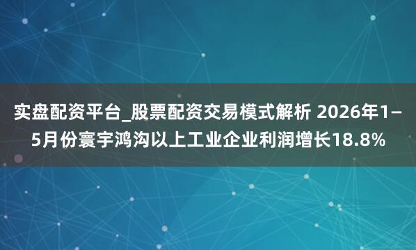 实盘配资平台_股票配资交易模式解析 2026年1—5月份寰宇鸿沟以上工业企业利润增长18.8%