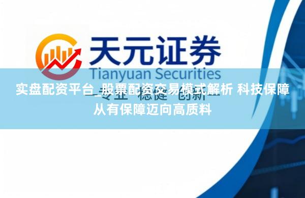 实盘配资平台_股票配资交易模式解析 科技保障从有保障迈向高质料